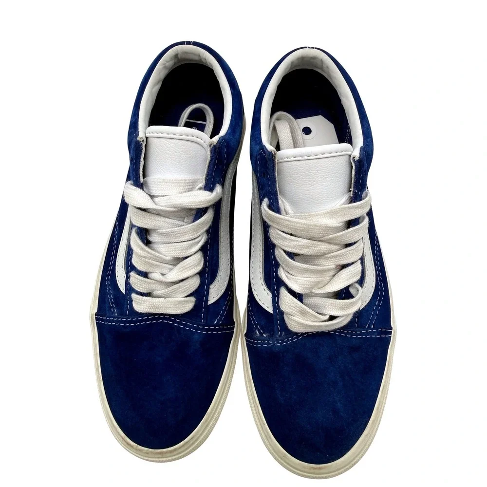 Vans Old Skool Sneakers Mens 5 Womens 6.5 Blue Excellent Water Repellent Suede